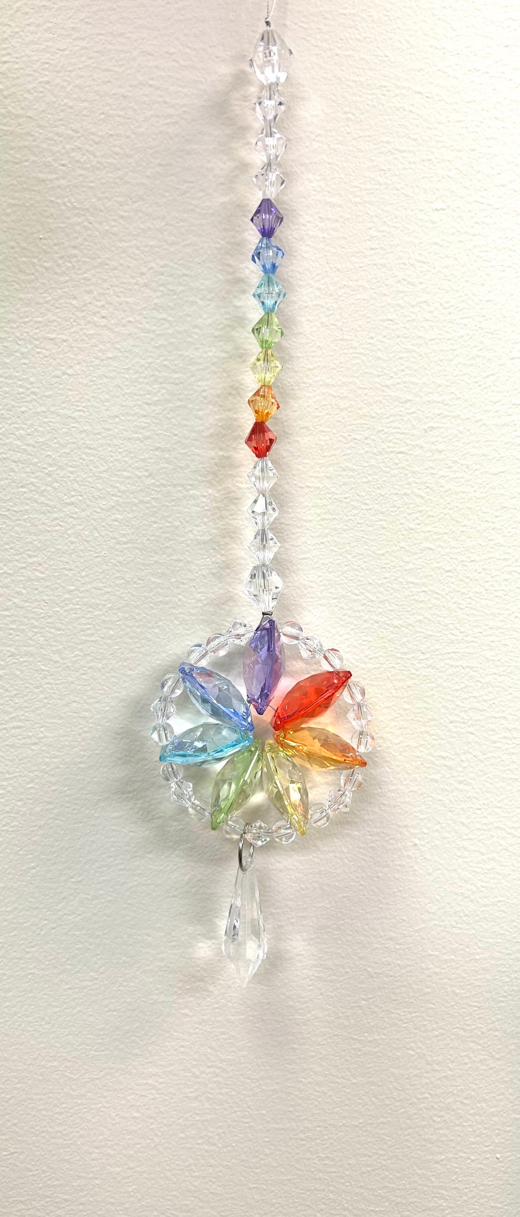 Glass Flower Crystal Suncatcher - Lighten Up Shop