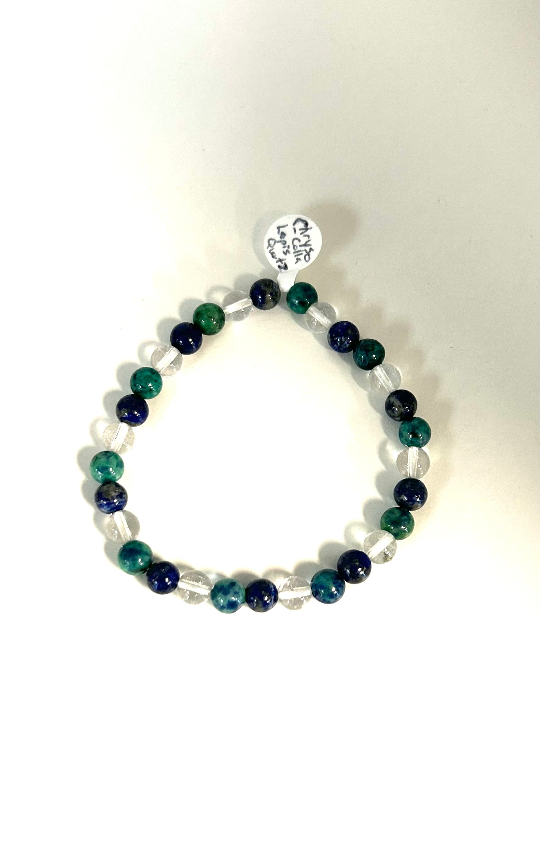 Chrysocolla, Lapis Lazuli, Quartz Bracelet - Lighten Up Shop