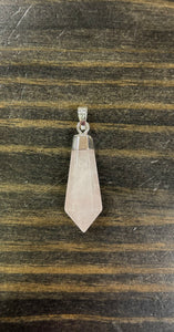 Diamond Shape Rose Quartz Pendant - Lighten Up Shop