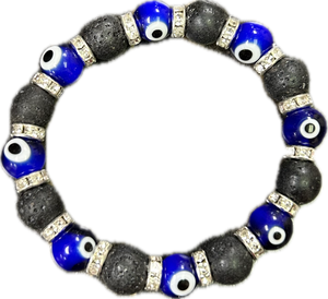 Evil Eye Lava Bracelet - Lighten Up Shop