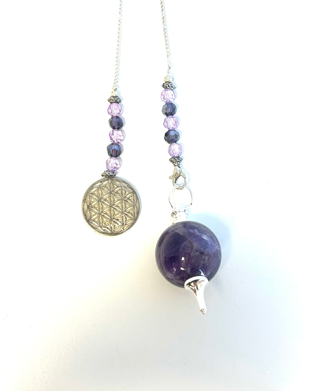 Amethyst Flower of Life Pendulum - Lighten Up Shop