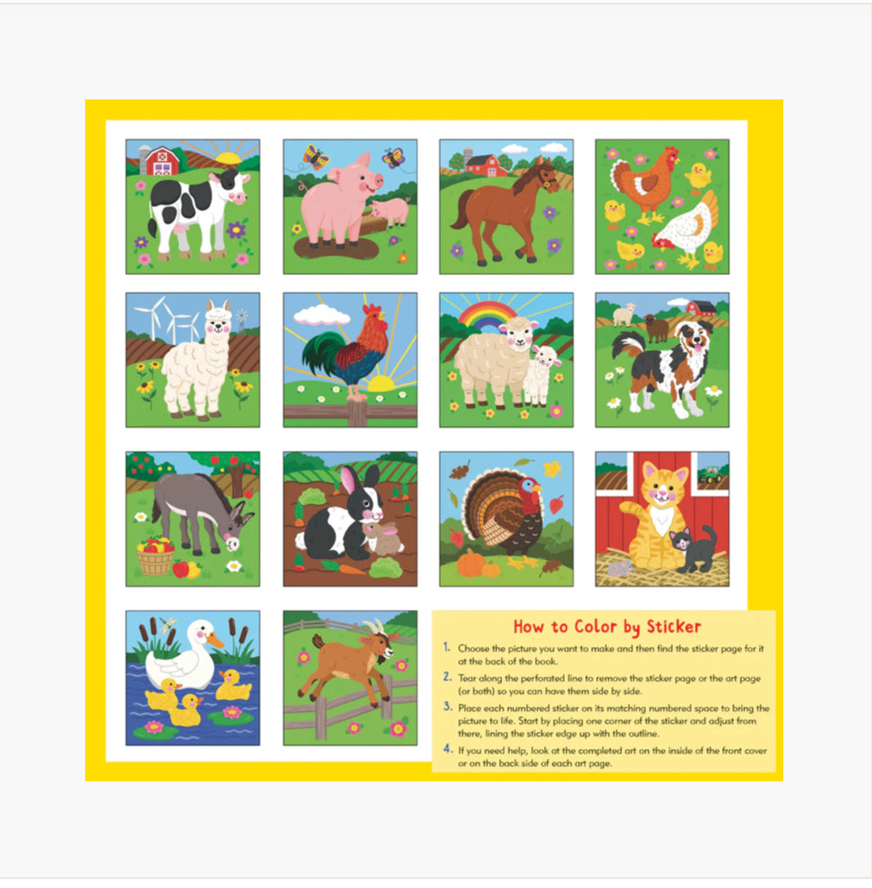 My First Color By Sticker - Farm Animals - Lighten Up Shop