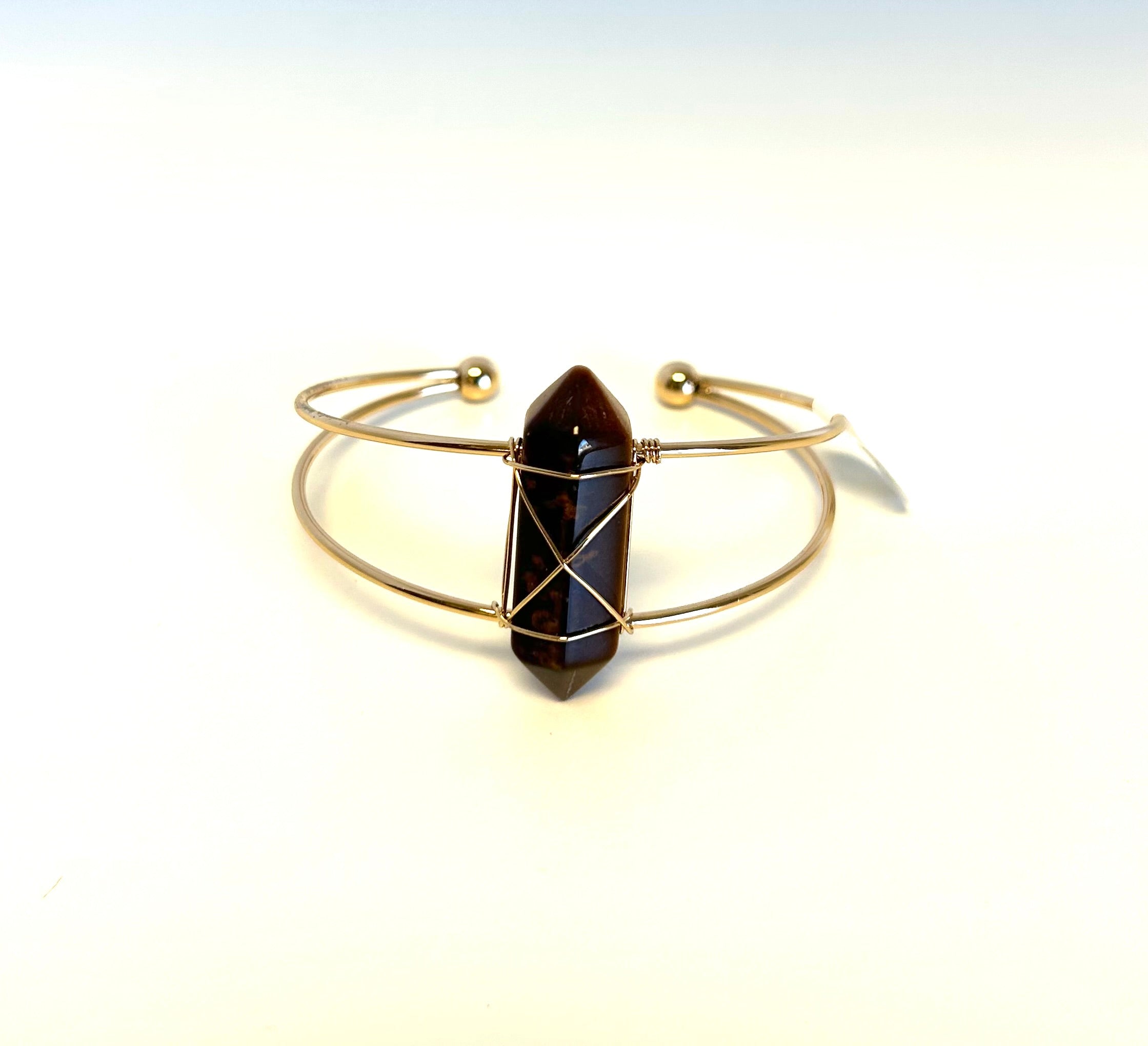 Tiger’s Eye Double Point Adjustable Bracelet - Lighten Up Shop