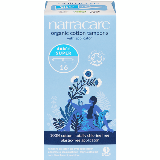 Natracare Organic Cotton Tampon Super - 16 - Lighten Up Shop