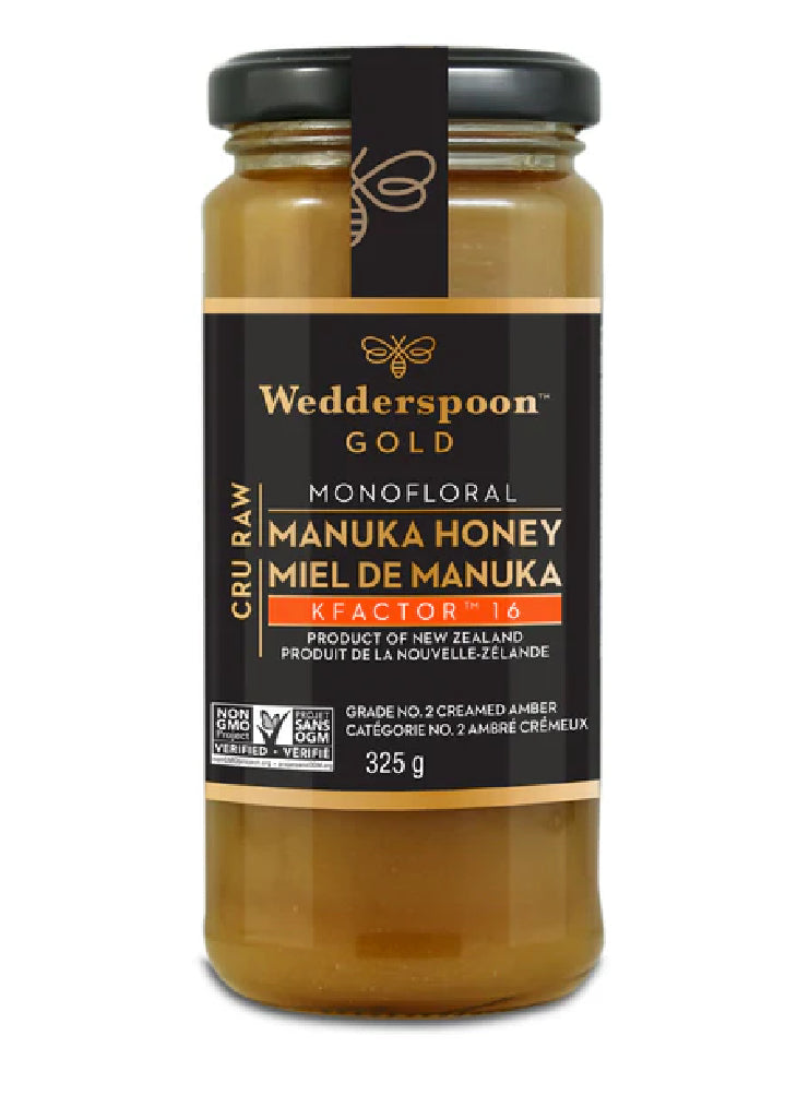 Wedderspoon Monofloral Manuka Honey KFactor16 (350 grams) - Lighten Up Shop