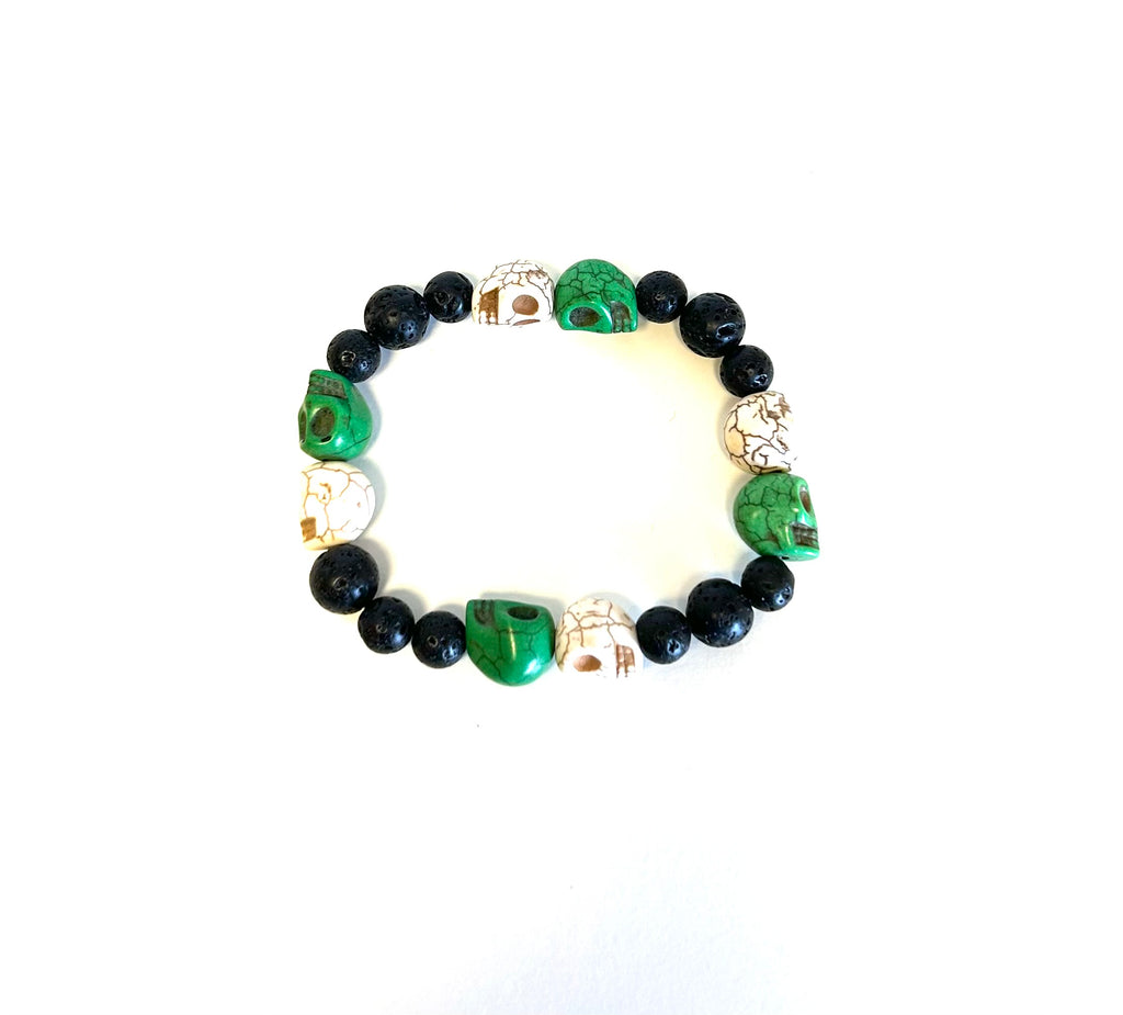 Skull Bracelet - Green - Lighten Up Shop