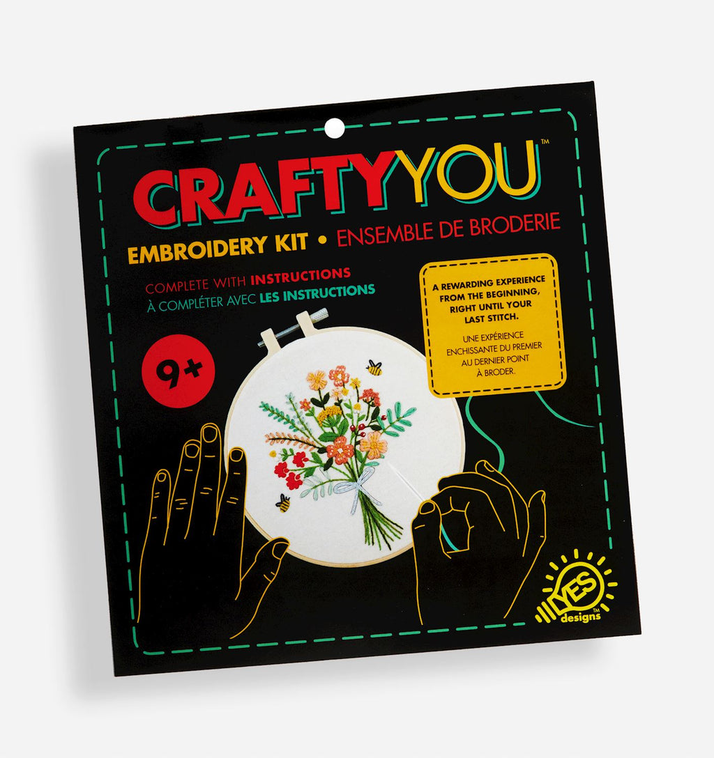 Crafty You Embroidery Kit - Bouquet 6” - Lighten Up Shop