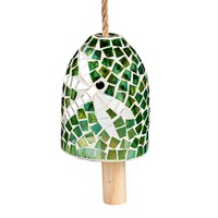 Green Dragonfly Mosaic Bell Chime - Lighten Up Shop