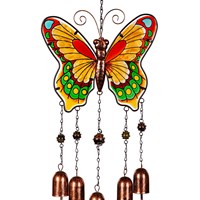 Glass Butterfly Wind Chime with Bells - Lighten Up Shop