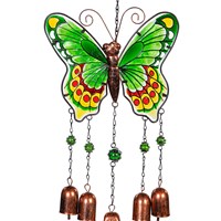 Glass Butterfly Wind Chime with Bells - Lighten Up Shop