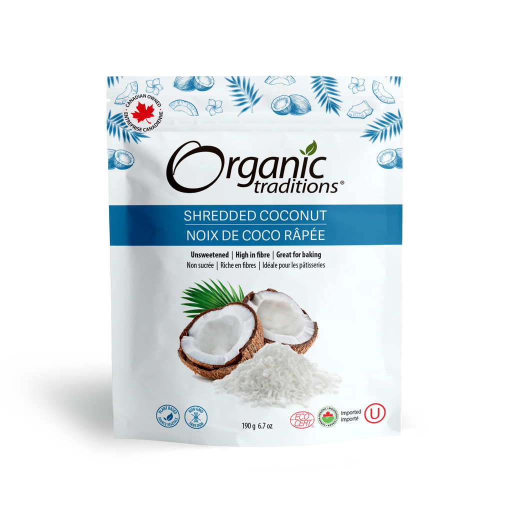 Organic Traditions Shredded Coconut 190g - Lighten Up Shop