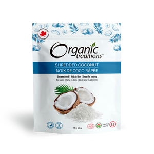 Organic Traditions Shredded Coconut 190g - Lighten Up Shop