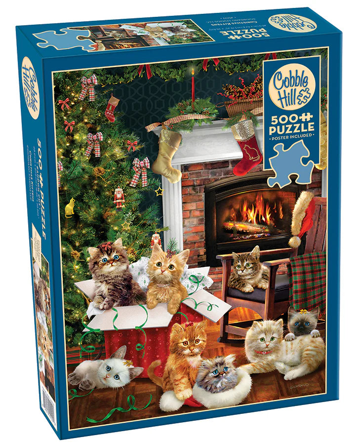 Cobble Hill - Christmas Kittens 500 piece