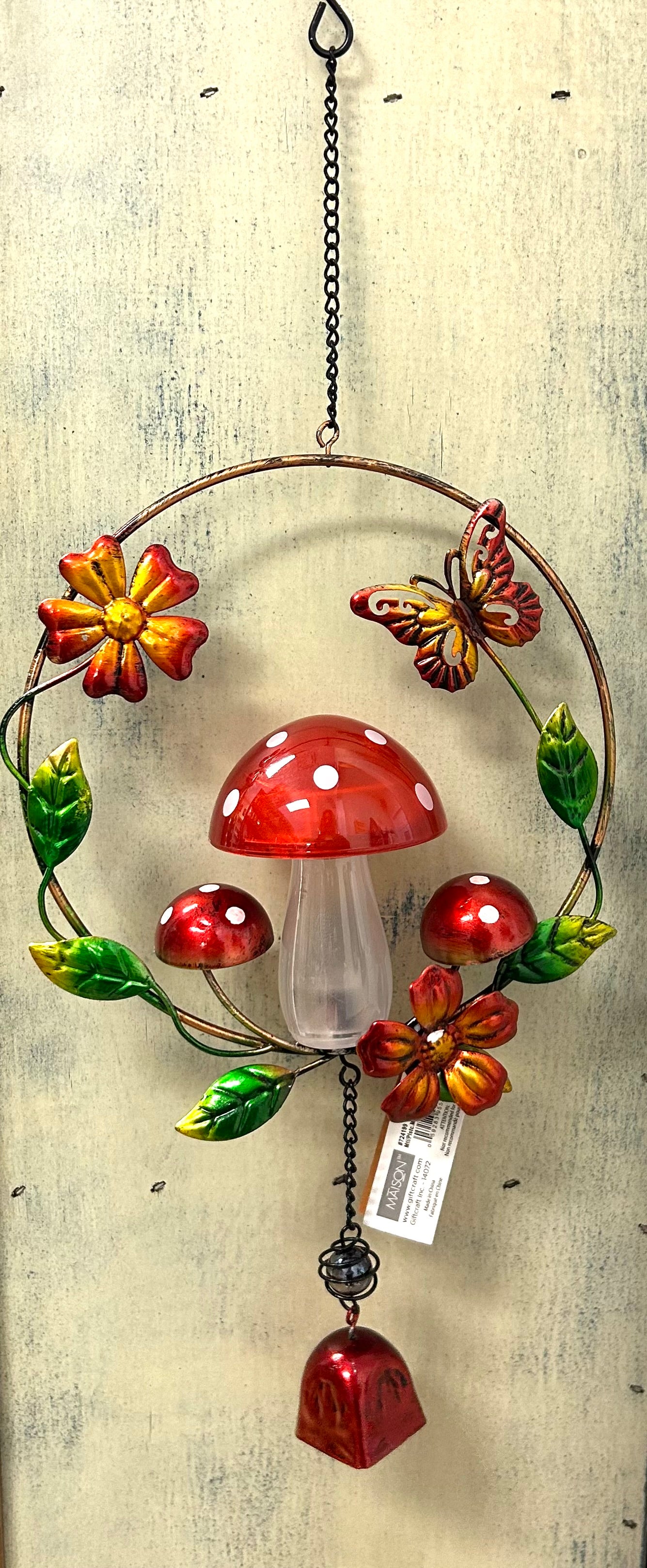 Mushroom Solar Bell Chime - Lighten Up Shop