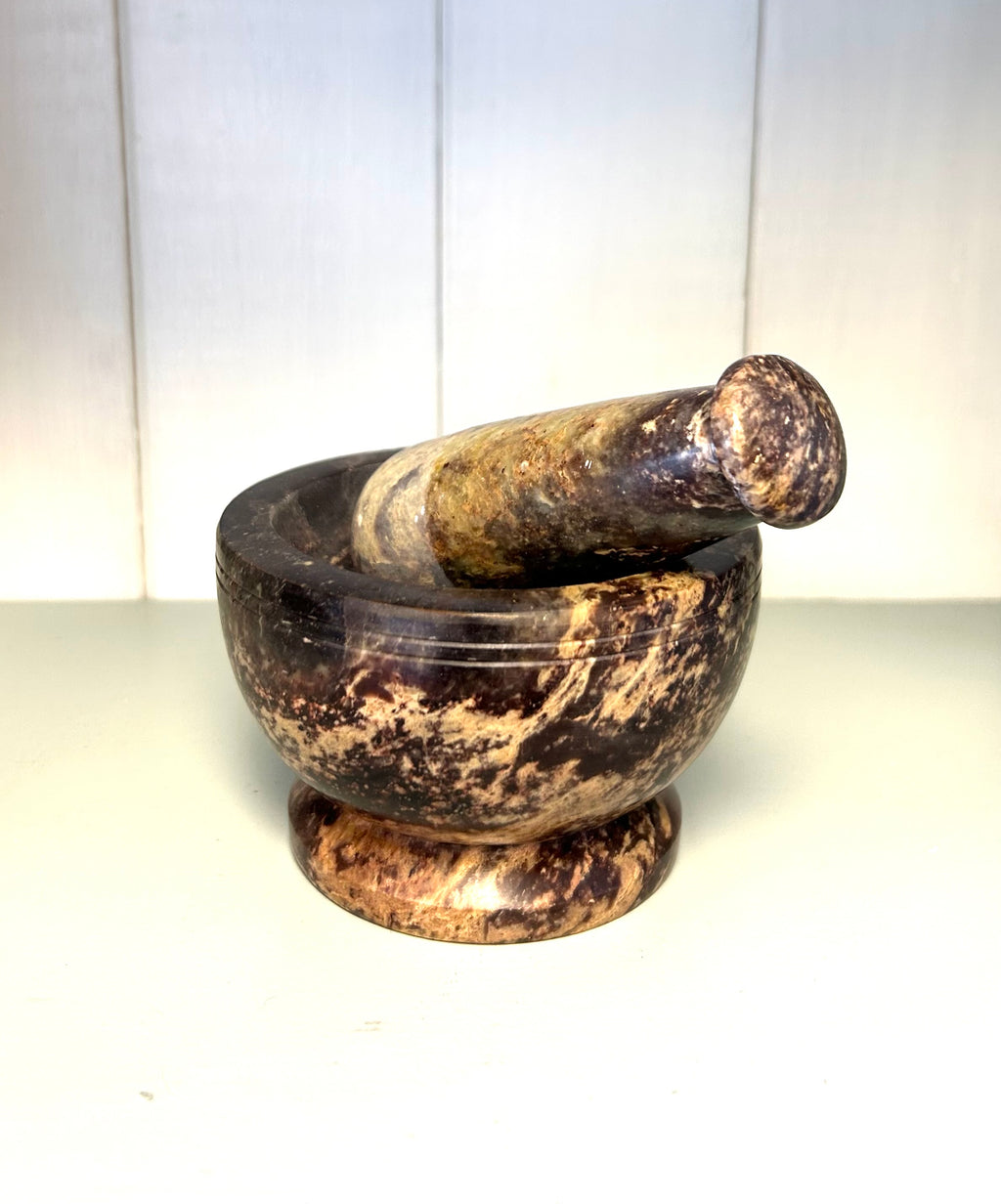 Mortar and Pestle Soapstone 4” - Lighten Up Shop