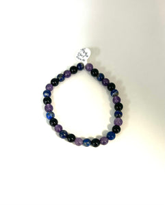 Amethyst, Lapis Lazuli, Tourmaline Bracelet - Lighten Up Shop