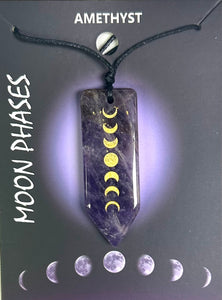 Amethyst Moon Phase Necklace - Lighten Up Shop