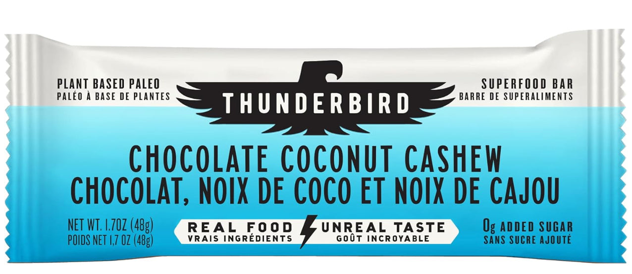 Thunderbird Chocolate Coconut Cashew Vegan Protein Bar Singles
