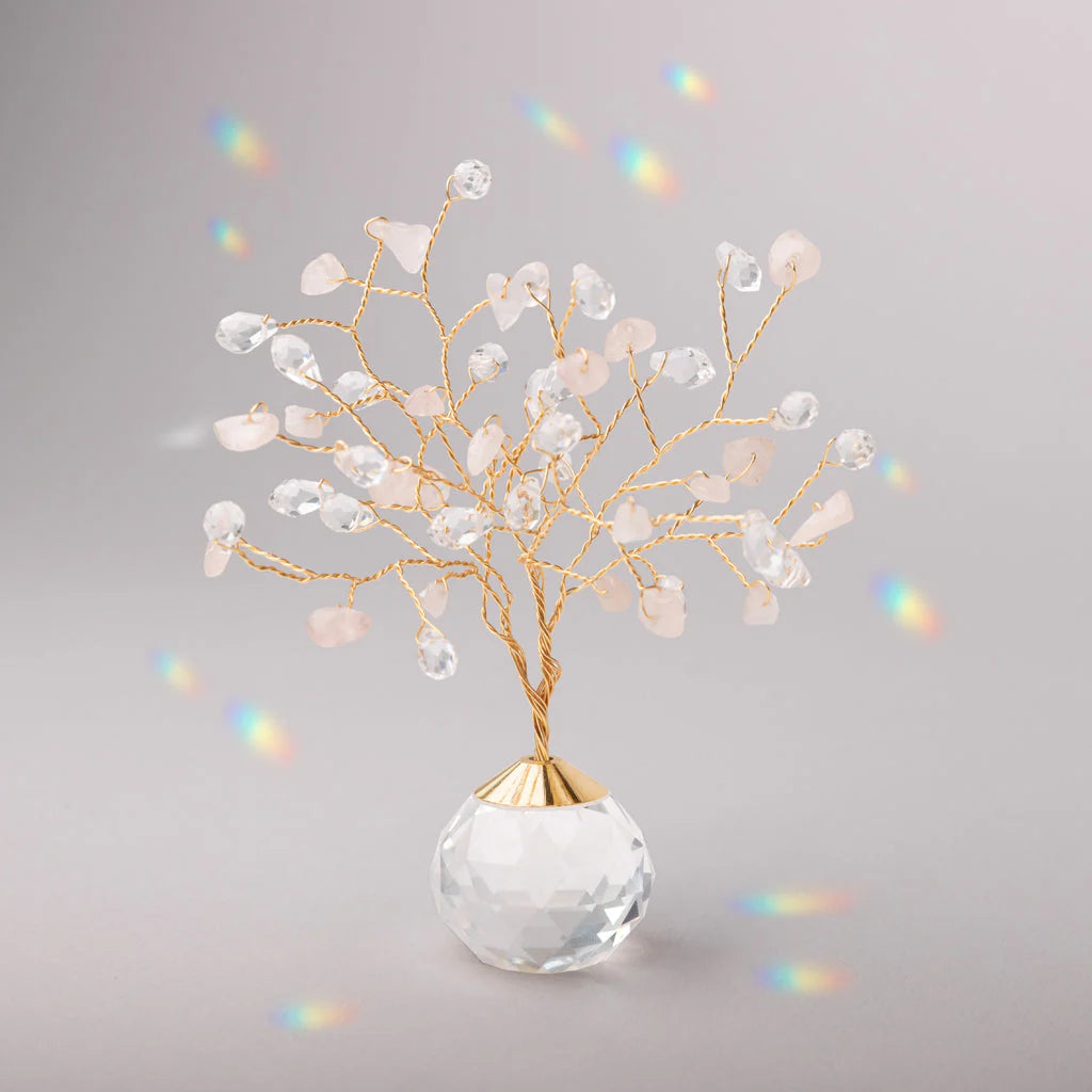 Tree of Life Suncatcher Freestanding - Rose Quartz/Love - Lighten Up Shop