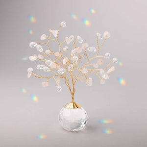 Tree of Life Suncatcher Freestanding - Rose Quartz/Love - Lighten Up Shop