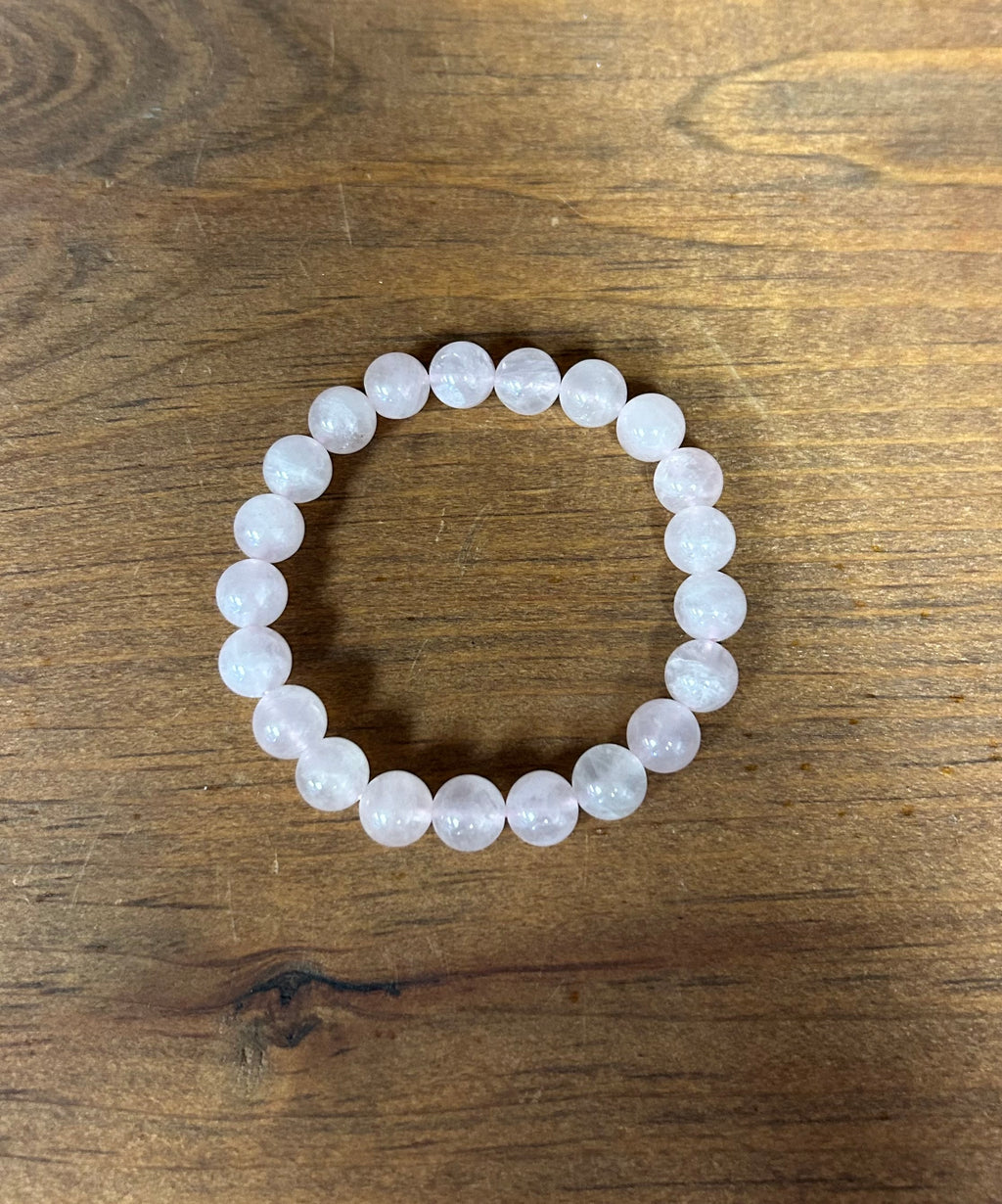 Rose Quartz Round Bead Bracelet - Lighten Up Shop