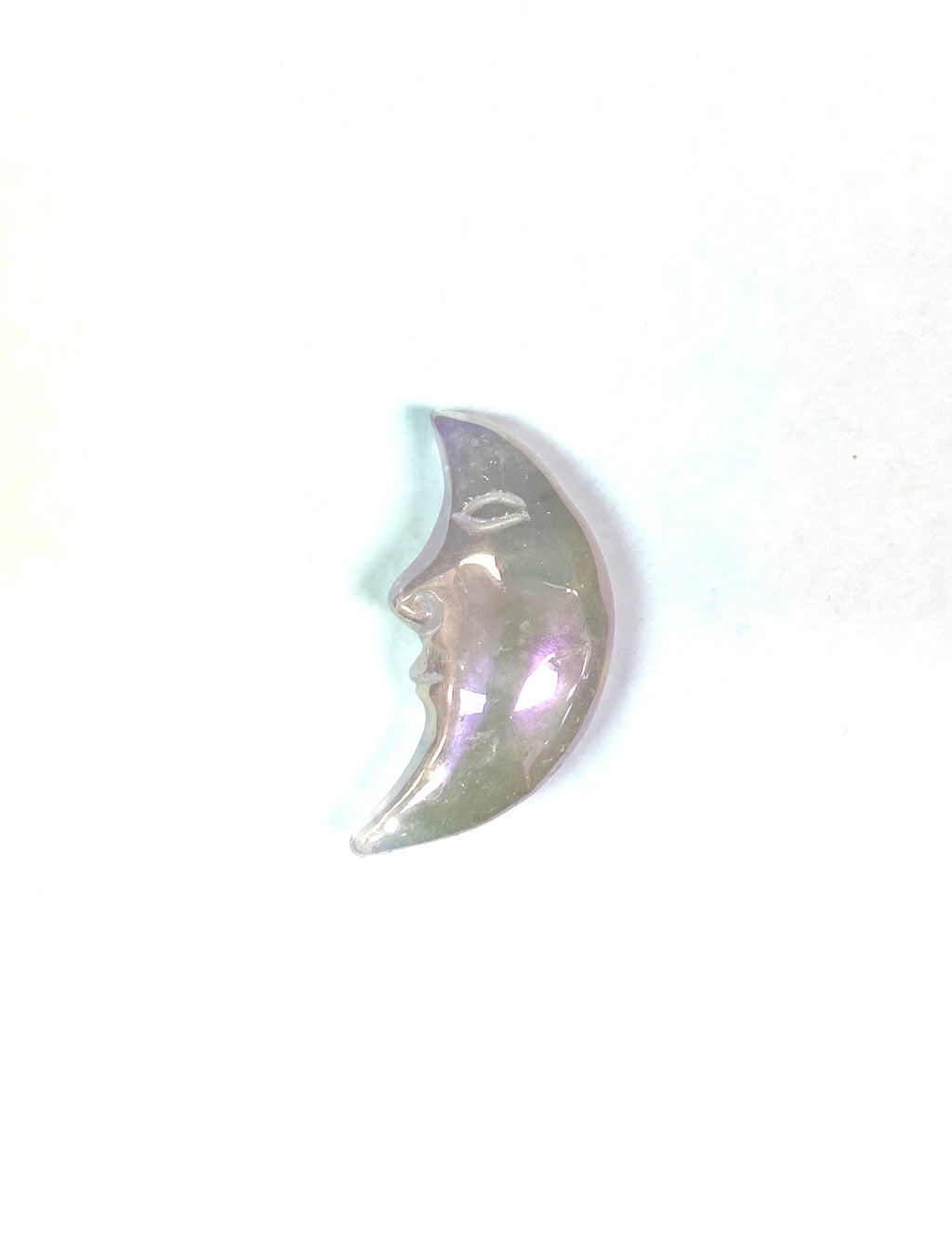 Aura Rose Quartz Moon Face - Lighten Up Shop