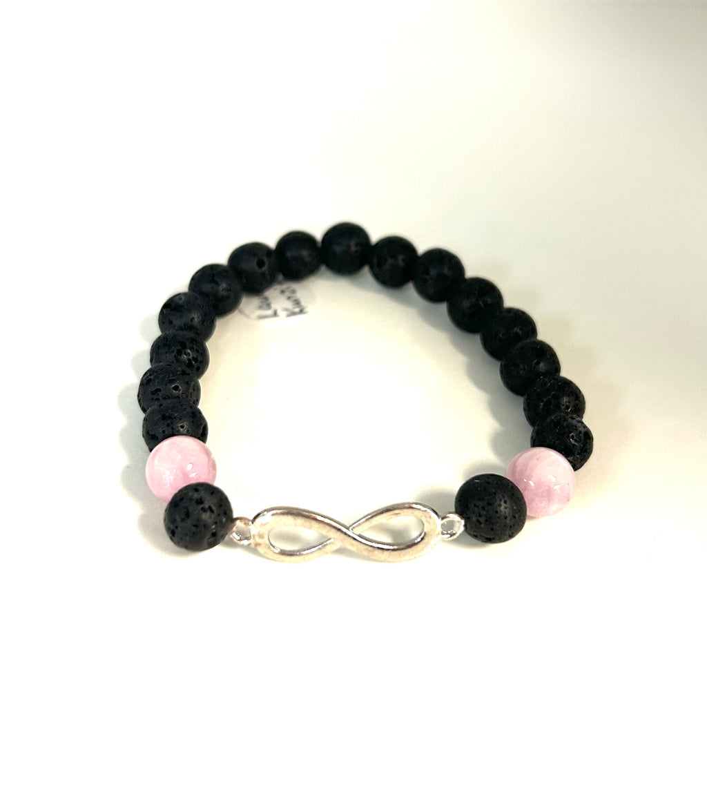 Kunzite Lava Infinity Bracelet - Lighten Up Shop