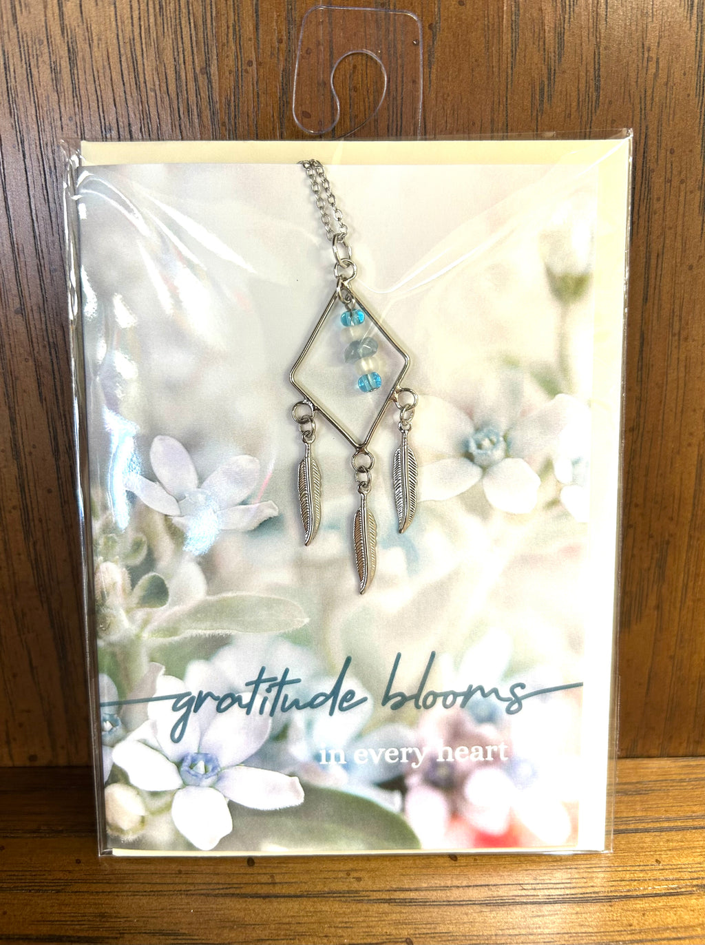 Greeting Card With Necklace - Gratitude Blooms - Lighten Up Shop
