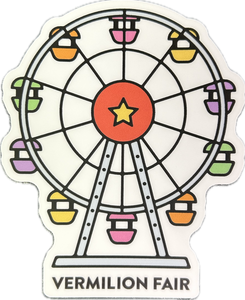 Vermilion Fair Ferris Wheel Sticker - Lighten Up Shop