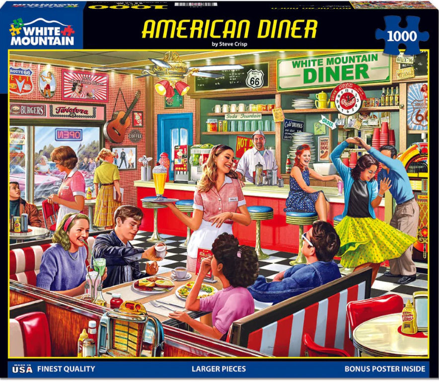 American Diner Puzzle 1000pc - Lighten Up Shop