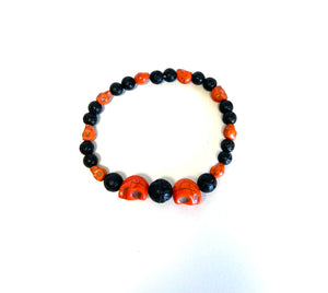 Skull Bracelet - Orange - Lighten Up Shop
