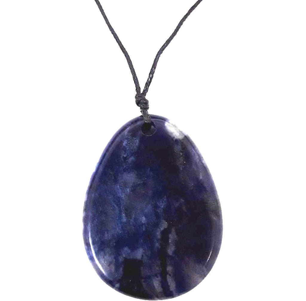 Sodalite Flat Pendant Necklace - Lighten Up Shop