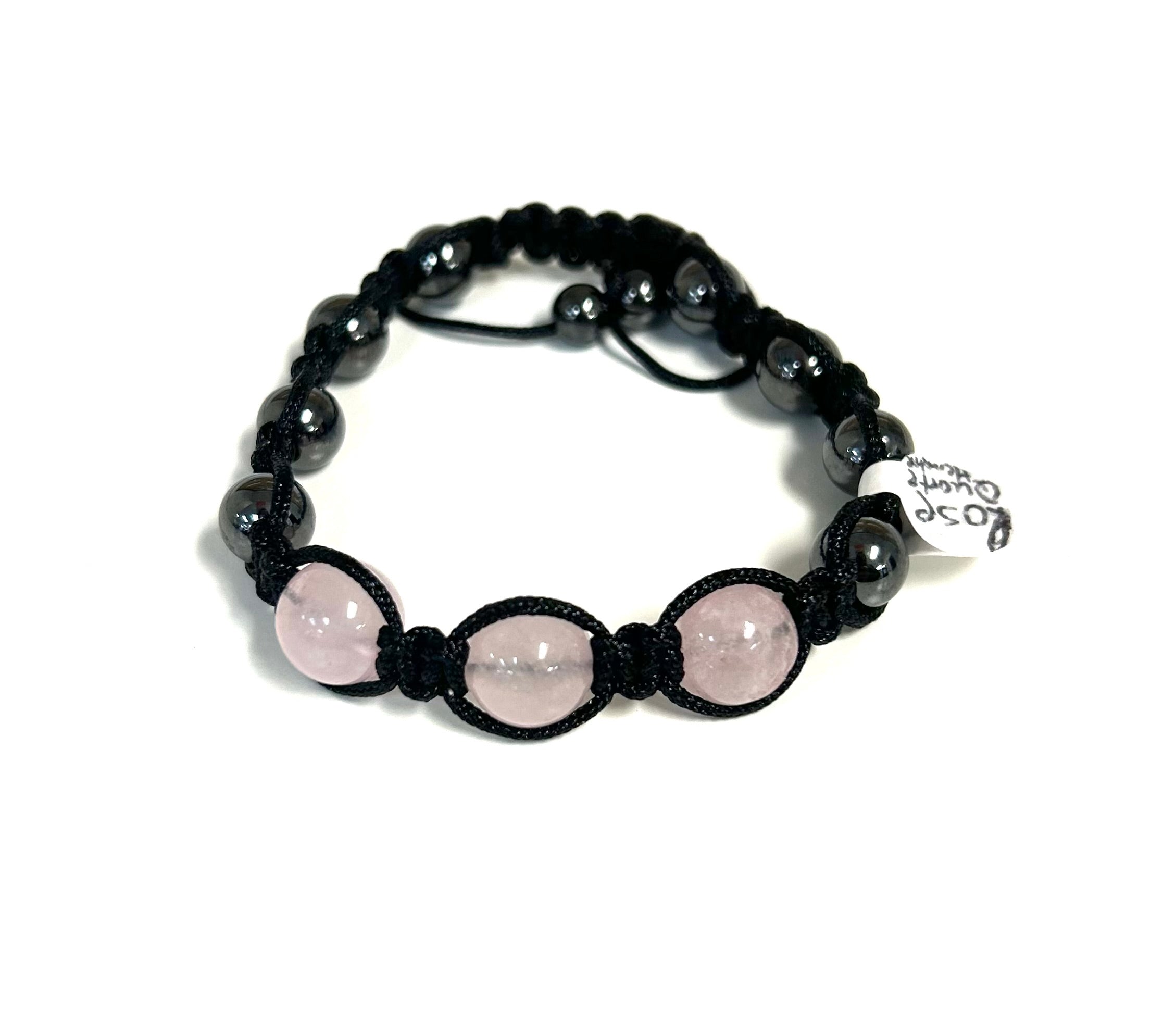 Rose Quartz / Hematite Bracelet - Lighten Up Shop