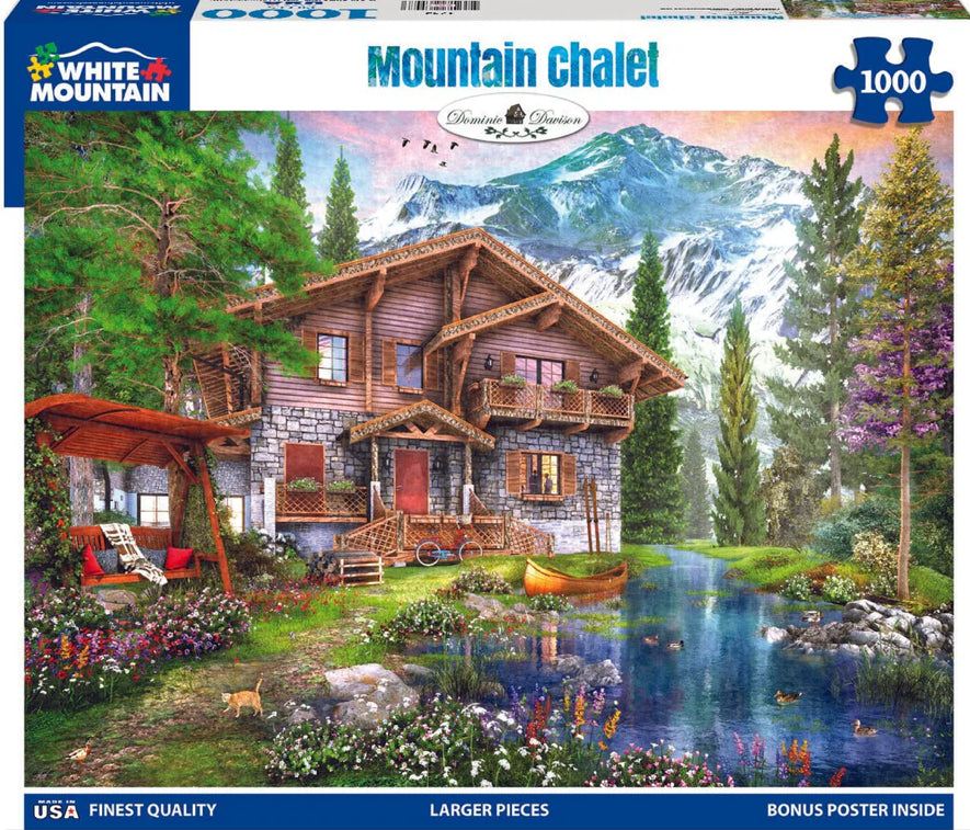 Mountain Chalet Puzzle 1000pc - Lighten Up Shop