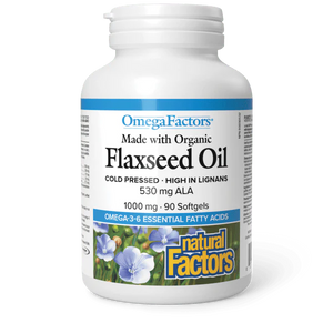 Flaxseed Oil 530mg ALA - 1000mg - 90 Softgels
