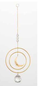 Moon with White Stones Suncatcher - Lighten Up Shop