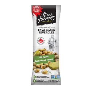 Three Farmers Dill Pickle Roasted Fava Beans 40g - Lighten Up Shop