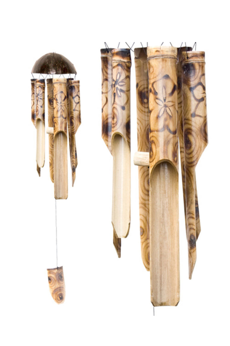 Bamboo with Flower Windchime - Lighten Up Shop