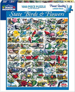 State Birds & Flowers Puzzle 1000pc - Lighten Up Shop
