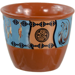 Ceramic Smudge Pot Brown 3.5” - Lighten Up Shop