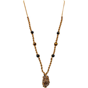 Tiger’ Eye Hippie Necklace - Lighten Up Shop