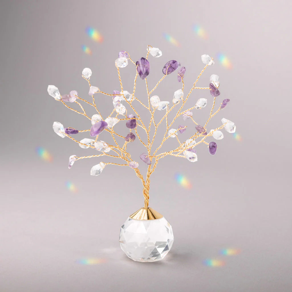 Tree of Life Suncatcher Freestanding - Amethyst/Protection - Lighten Up Shop