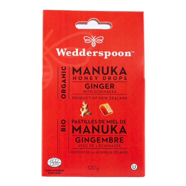 Manuka Honey Drops - Ginger with Echinacea - Lighten Up Shop