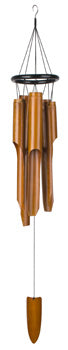 Black Ring Bamboo Windchimes - Lighten Up Shop