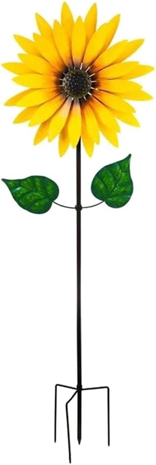 Metal Sunflower Windspinner 75” - Lighten Up Shop
