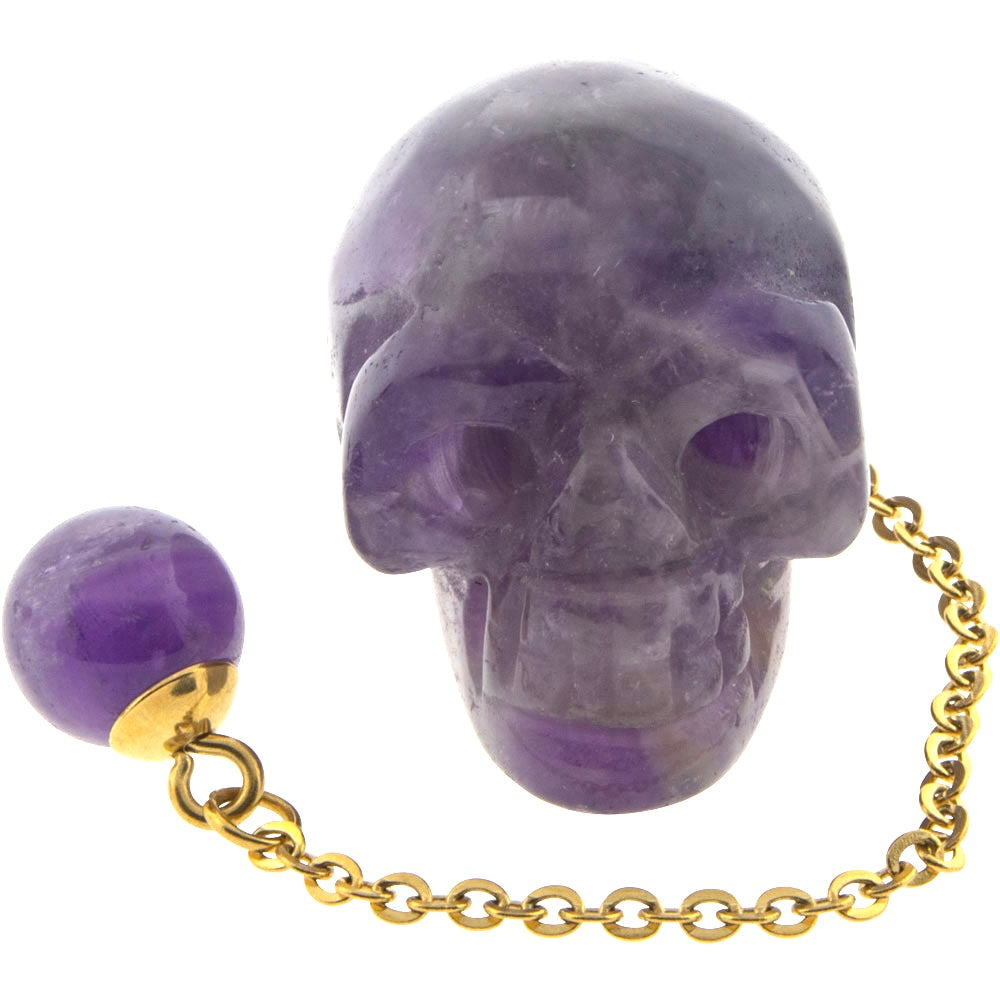 Amethyst Skull Pendulum - Lighten Up Shop