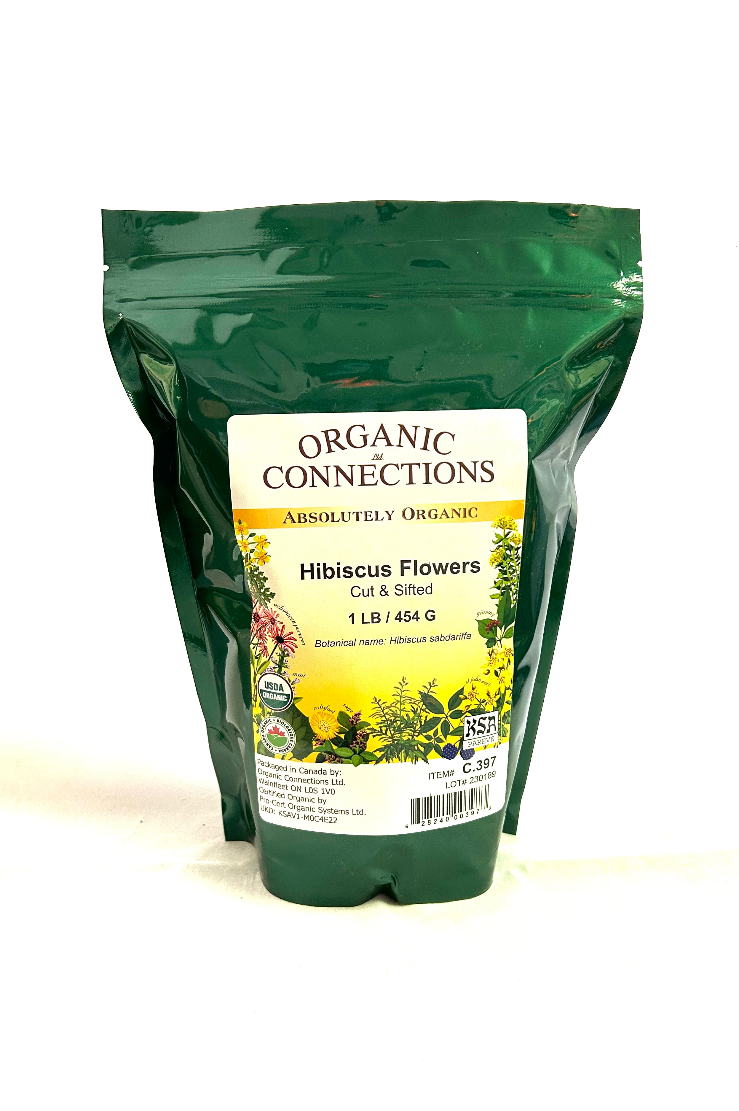 Hibiscus Flowers (Cut & Sifted) 1 lb. - Lighten Up Shop