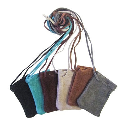 Leather Drawstring Bag 2x3in - Lighten Up Shop