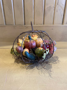Wire Pumpkin Decor - Lighten Up Shop